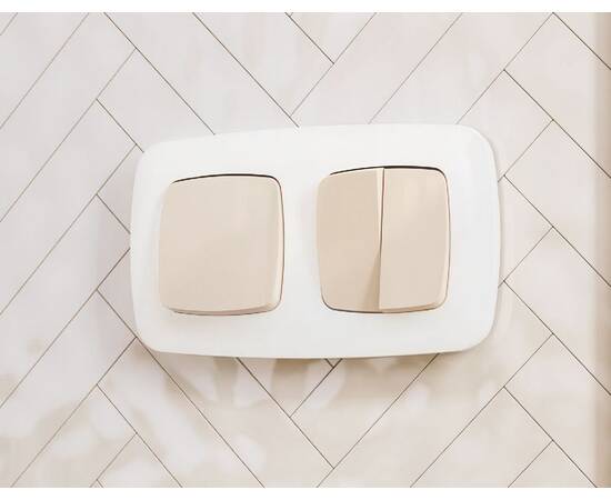 Лицевая панель для выключателя двухклавишного Ambrella Volt Omega OP3030, изображение 2