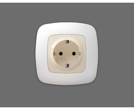 Лицевая панель для розетки с/з со шторками Ambrella Volt Omega OP3070, изображение 2