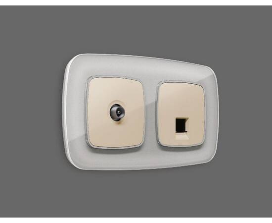 Лицевая панель для TV розетки Ambrella Volt Omega OP3130, изображение 2