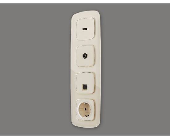 Лицевая панель для HDMI розетки Ambrella Volt Omega OP3140, изображение 2