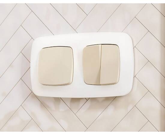 Лицевая панель для выключателя двухклавишного Ambrella Volt Omega OP3230, изображение 2