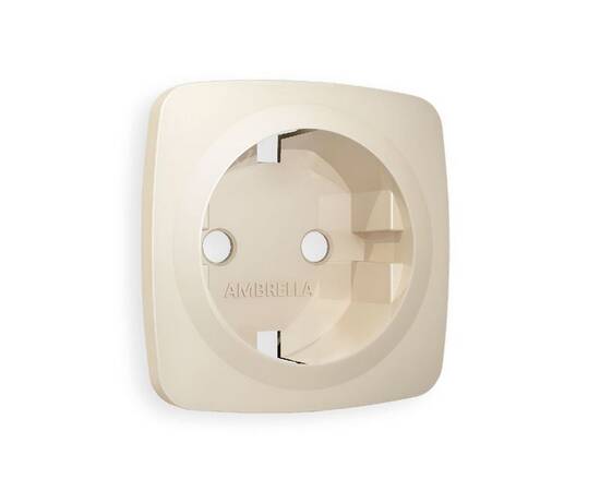 Лицевая панель для розетки с/з Ambrella Volt Omega OP3260