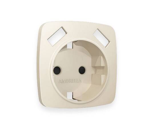 Лицевая панель для розетки с/з со шторками 2USB A+A Ambrella Volt Omega OP3290