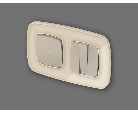 Лицевая панель для выключателя одноклавишного с подсветкой Ambrella Volt Omega OP3620, изображение 2
