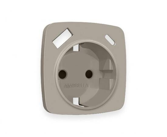 Лицевая панель для розетки с/з со шторками 2USB тип A+C Ambrella Volt Omega OP3700