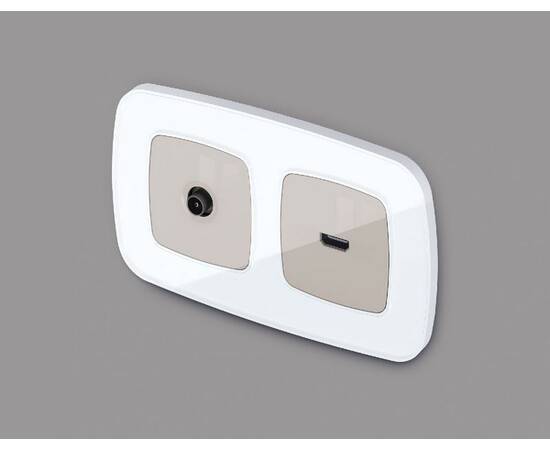 Лицевая панель для TV розетки Ambrella Volt Omega OP3730, изображение 2