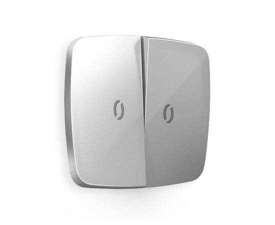 Лицевая панель для выключателя двухклавишного с подсветкой Ambrella Volt Omega OP4040