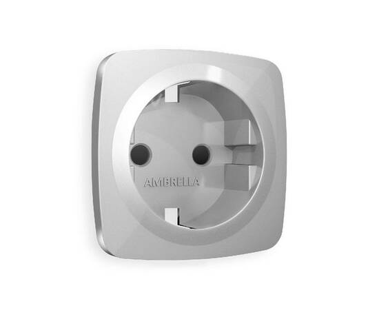 Лицевая панель для розетки с/з со шторками Ambrella Volt Omega OP4070