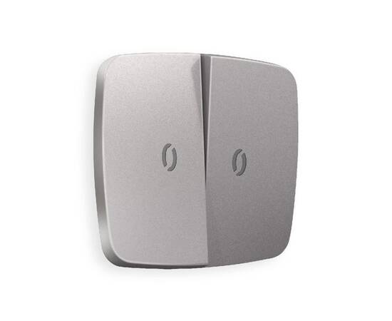 Лицевая панель для выключателя двухклавишного с подсветкой Ambrella Volt Omega OP5040