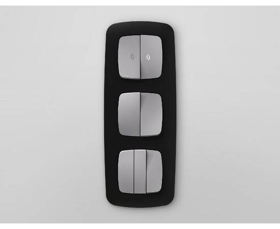 Лицевая панель для выключателя двухклавишного с подсветкой Ambrella Volt Omega OP5040, изображение 2