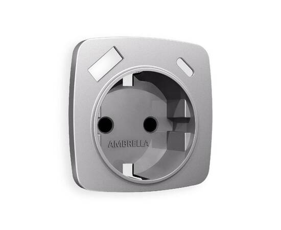 Лицевая панель для розетки с/з со шторками 2USB A+C Ambrella Volt Omega OP5100