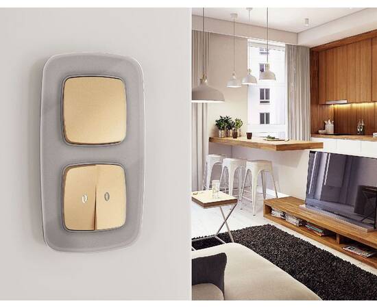 Лицевая панель для выключателя одноклавишного Ambrella Volt Omega OP6010, изображение 2