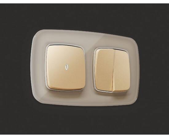 Лицевая панель для выключателя одноклавишного с подсветкой Ambrella Volt Omega OP6020, изображение 2