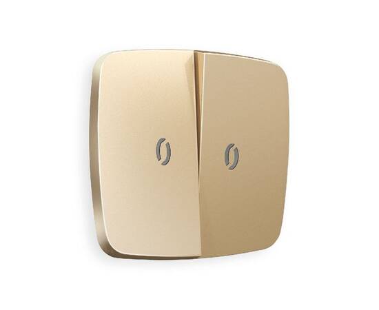 Лицевая панель для выключателя двухклавишного с подсветкой Ambrella Volt Omega OP6040