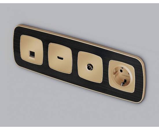 Лицевая панель для HDMI розетки Ambrella Volt Omega OP6140, изображение 2