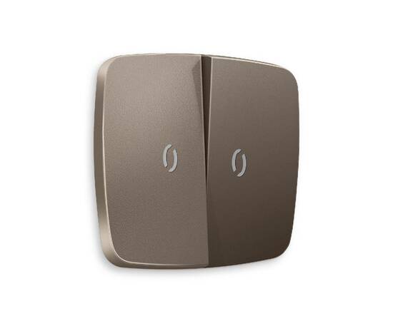 Лицевая панель для выключателя двухклавишного с подсветкой Ambrella Volt Omega OP6340