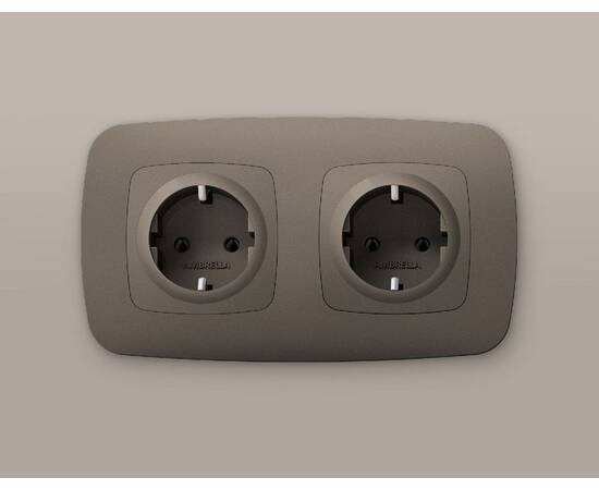 Лицевая панель для розетки с/з Ambrella Volt Omega OP6360, изображение 2