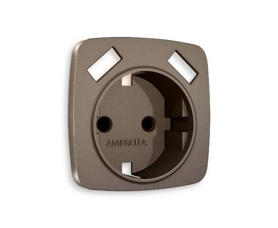 Лицевая панель для розетки с/з со шторками 2USB A+A Ambrella Volt Omega OP6390