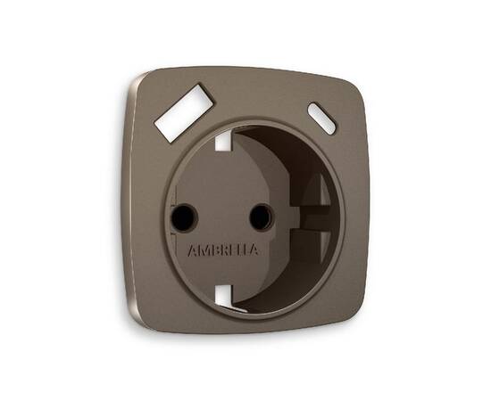 Лицевая панель для розетки с/з со шторками 2USB A+C Ambrella Volt Omega OP6400