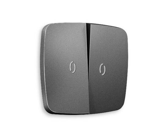 Лицевая панель для выключателя двухклавишного с подсветкой Ambrella Volt Omega OP6540