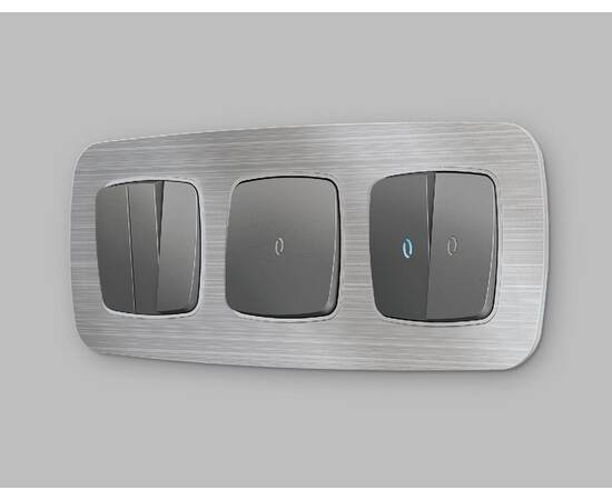 Лицевая панель для выключателя трехклавишного Ambrella Volt Omega OP6550, изображение 2