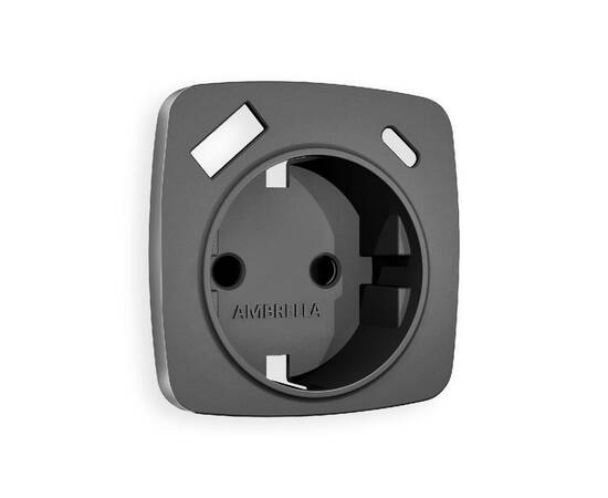 Лицевая панель для розетки с/з со шторками 2USB A+C Ambrella Volt Omega OP6600