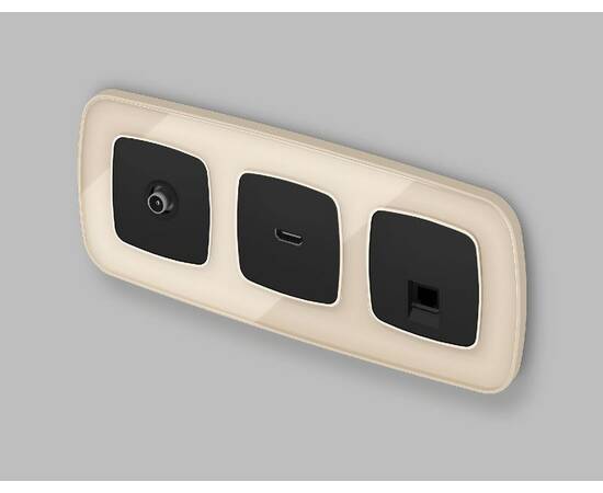 Лицевая панель для HDMI розетки Ambrella Volt Omega OP8140, изображение 2