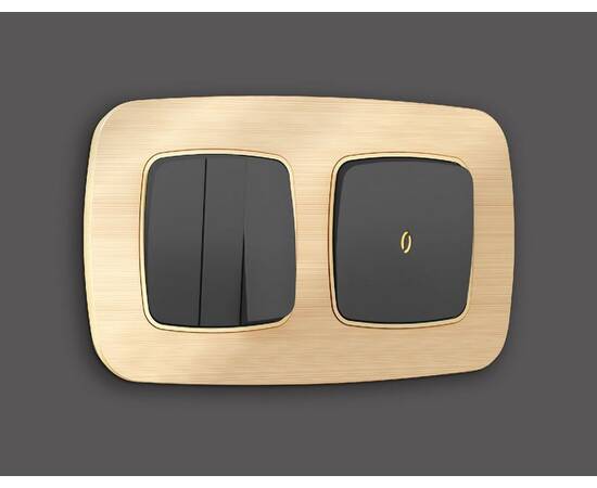 Лицевая панель для выключателя одноклавишного с подсветкой Ambrella Volt Omega OP9020, изображение 2