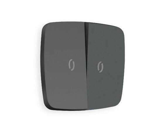 Лицевая панель для выключателя двухклавишного с подсветкой Ambrella Volt Omega OP9040