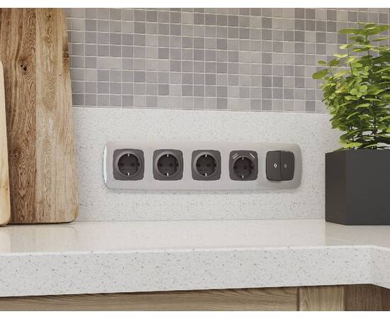 Лицевая панель для выключателя двухклавишного с подсветкой Ambrella Volt Omega OP9040, изображение 2