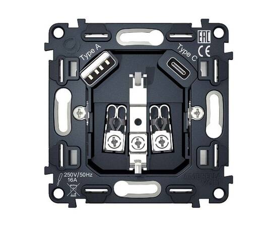 Механизм розетки с/з на винтовых зажимах Ambrella Volt Quant VM160