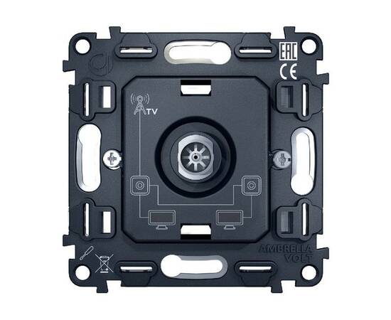 Механизм TV розетки проходной 5-1000 MHz 4dB Ambrella Volt Quant VM211