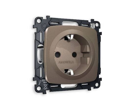 Комплект механизма розетки с/з со шторками Ambrella Volt Omega MO637010