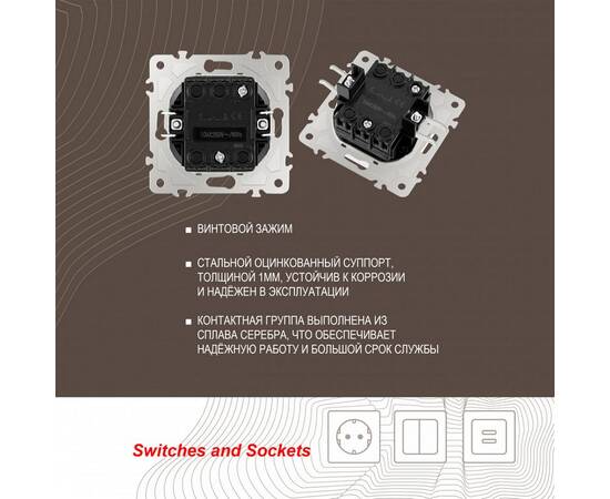 Выключатель одноклавишный Arte Milano 206.30-1.silver, изображение 2