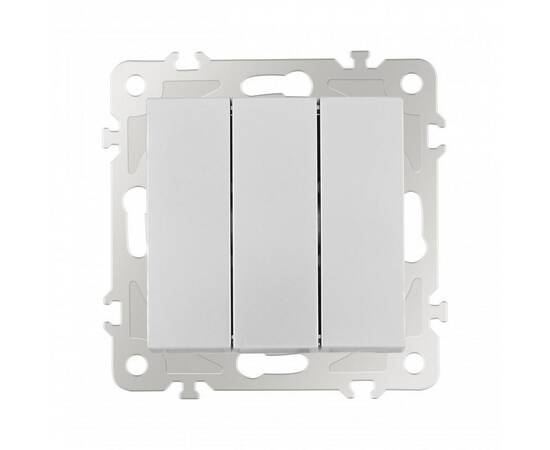 Выключатель трехклавишный Arte Milano 206.30-3.silver, изображение 4