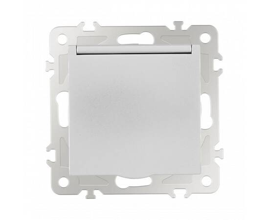 Розетка с заземлением, шторками и защитной крышкой Arte Milano 206.41-1.silver, изображение 7