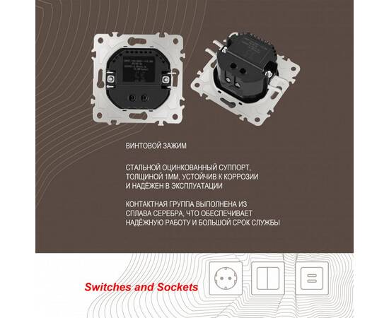 Розетка USB 2.1А+1А Arte Milano 206.46-1.shampan, изображение 2