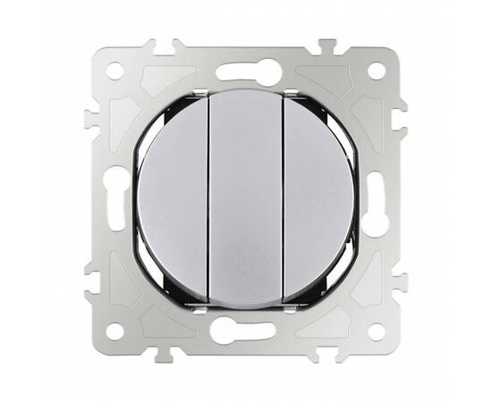 Выключатель трехклавишный Arte Milano 202.30-3.silver, изображение 7