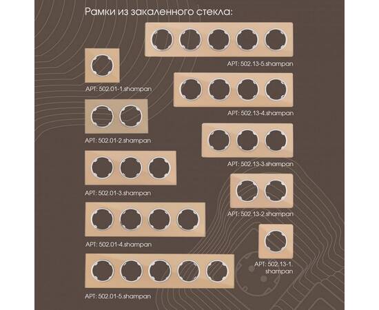 Кнопка дверного звонка Arte Milano 202.36-1.shampan, изображение 3