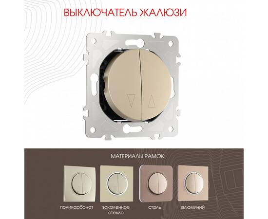 Выключатель жалюзи Arte Milano 202.38-2.shampan