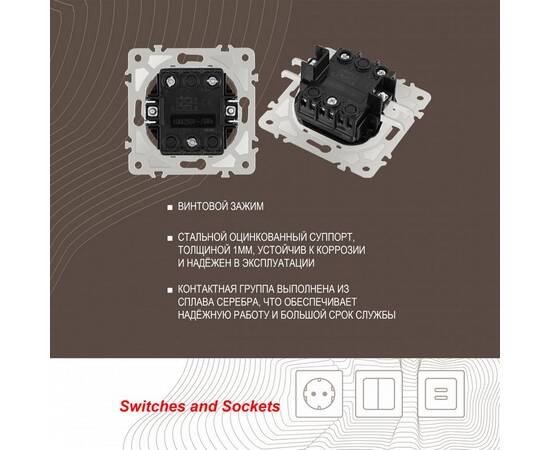 Выключатель жалюзи с подсветкой Arte Milano 202.39-2.shampan, изображение 2