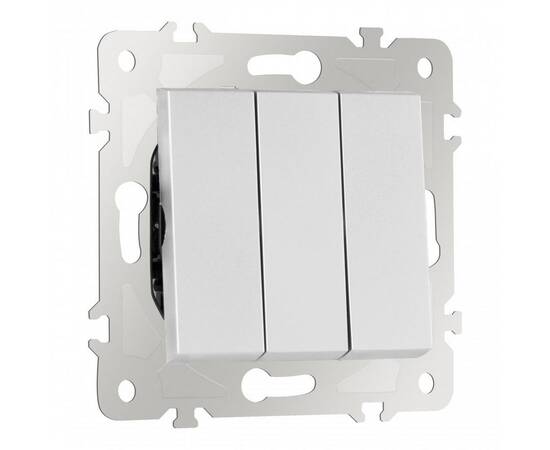 Выключатель трехклавишный Arte Milano 203.30-3.silver, изображение 6