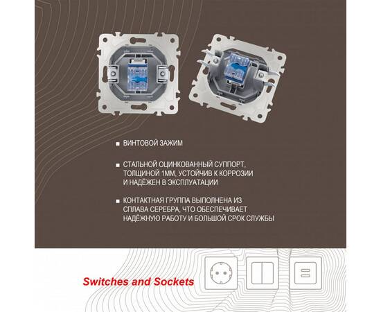 Розетка телефонная RJ11 Arte Milano 203.51-1.silver, изображение 2