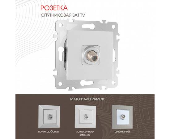 Розетка спутниковая SAT TV Arte Milano 203.42-1.silver