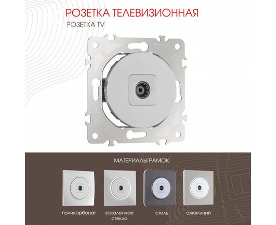 Розетка TV Arte Milano 202.43-1.silver