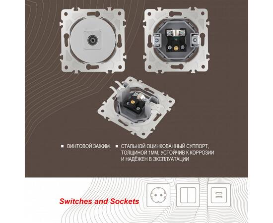 Розетка TV Arte Milano 202.43-1.silver, изображение 2