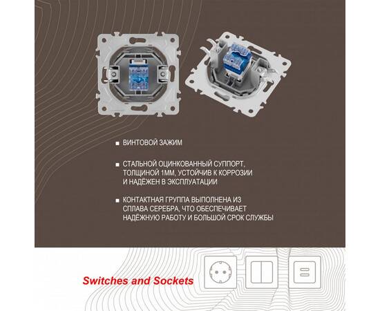 Розетка телефонная RJ11 Arte Milano 202.51-1.silver, изображение 2