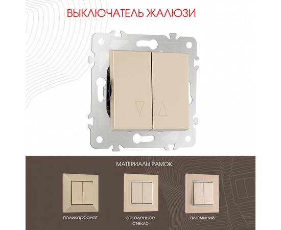 Выключатель жалюзи Arte Milano 203.38-2.shampan