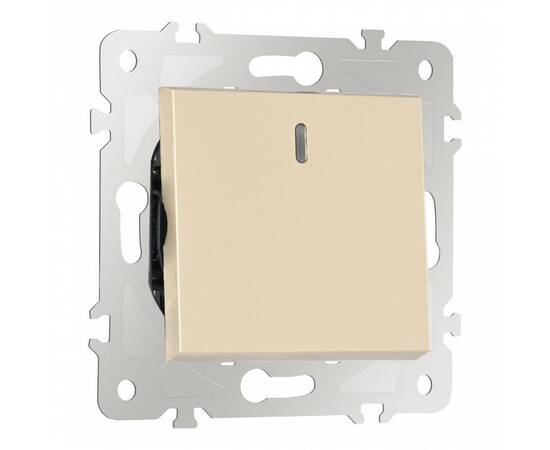 Переключатель одноклавишный перекрестный с подсветкой Arte Milano 203.35-1.shampan, изображение 6