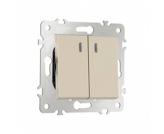 Выключатель жалюзи с подсветкой Arte Milano 203.39-2.shampan, изображение 6